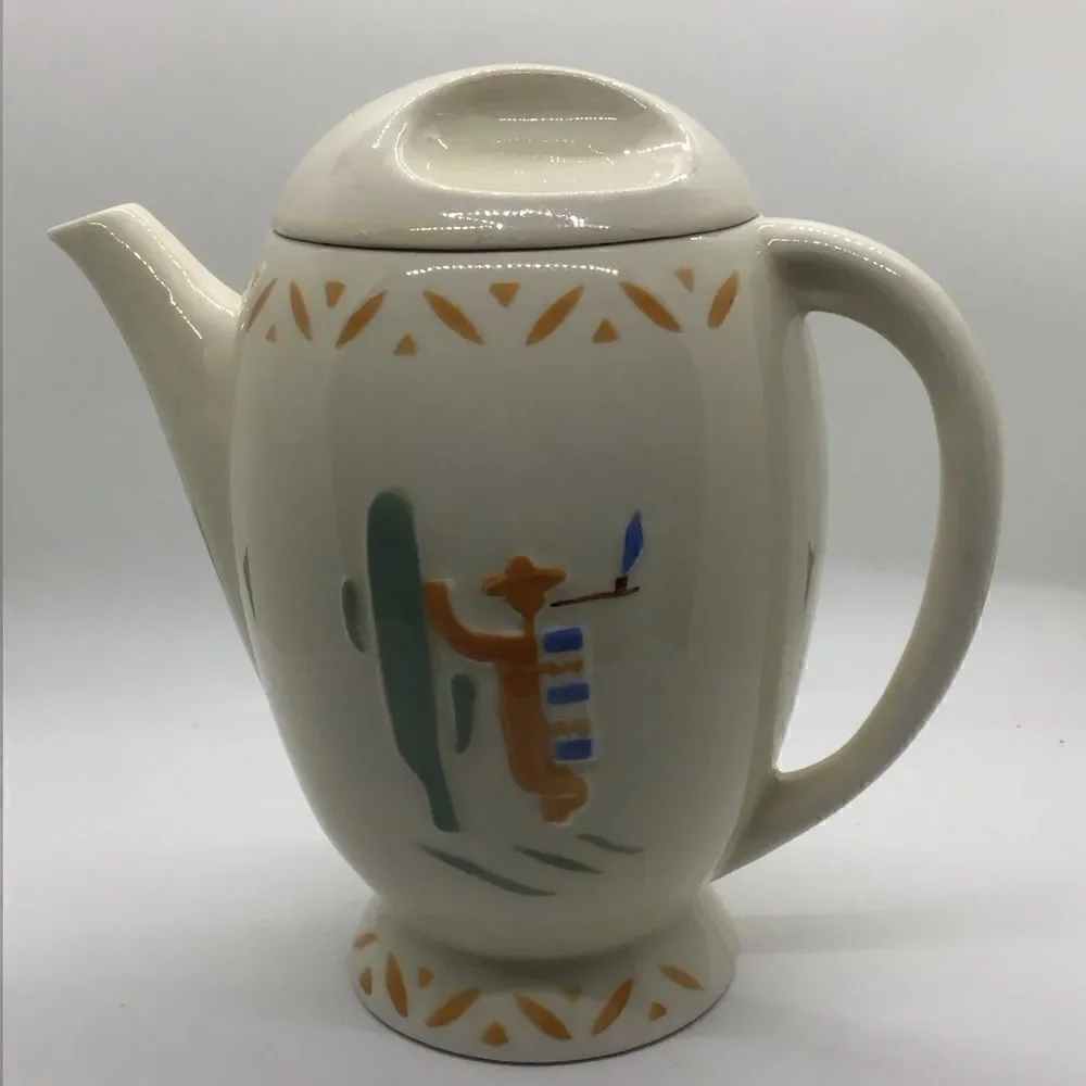 Vintage Porcelier Southwest Design Coffee/Tea pot